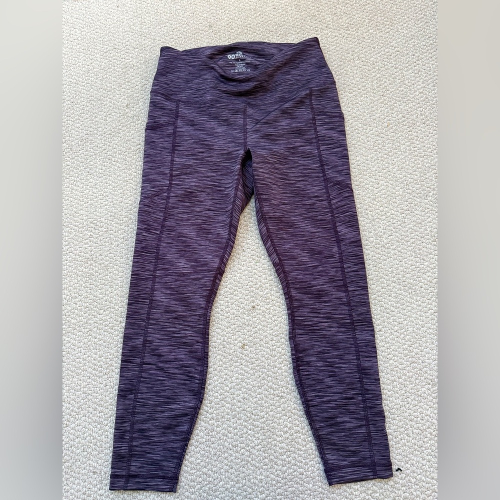 90 Degree By Reflex Women's Heathered Purple Leggings